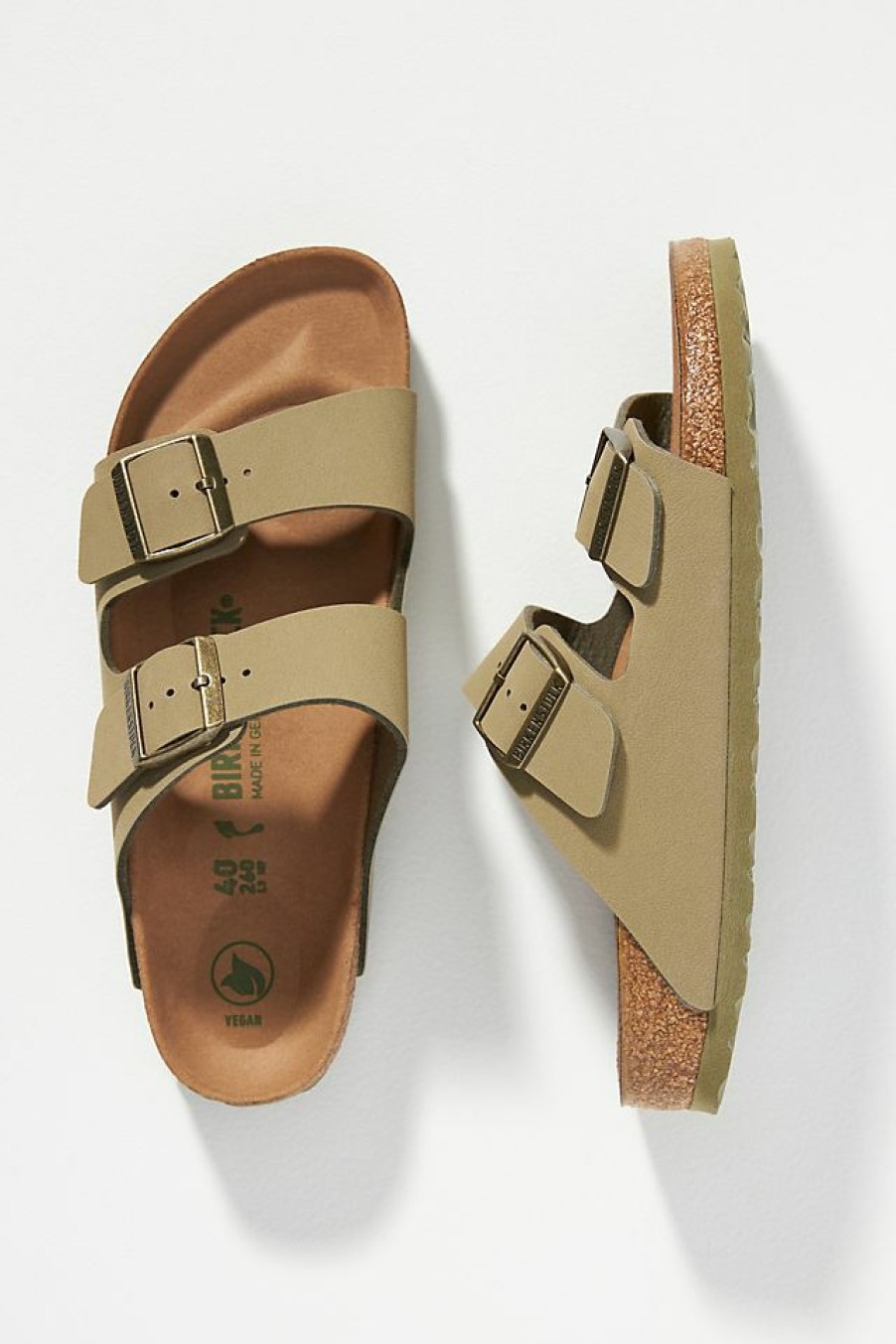 Getaway & Resort Wear * | Cheapest Birkenstock Arizona Vegan Sandals Khaki