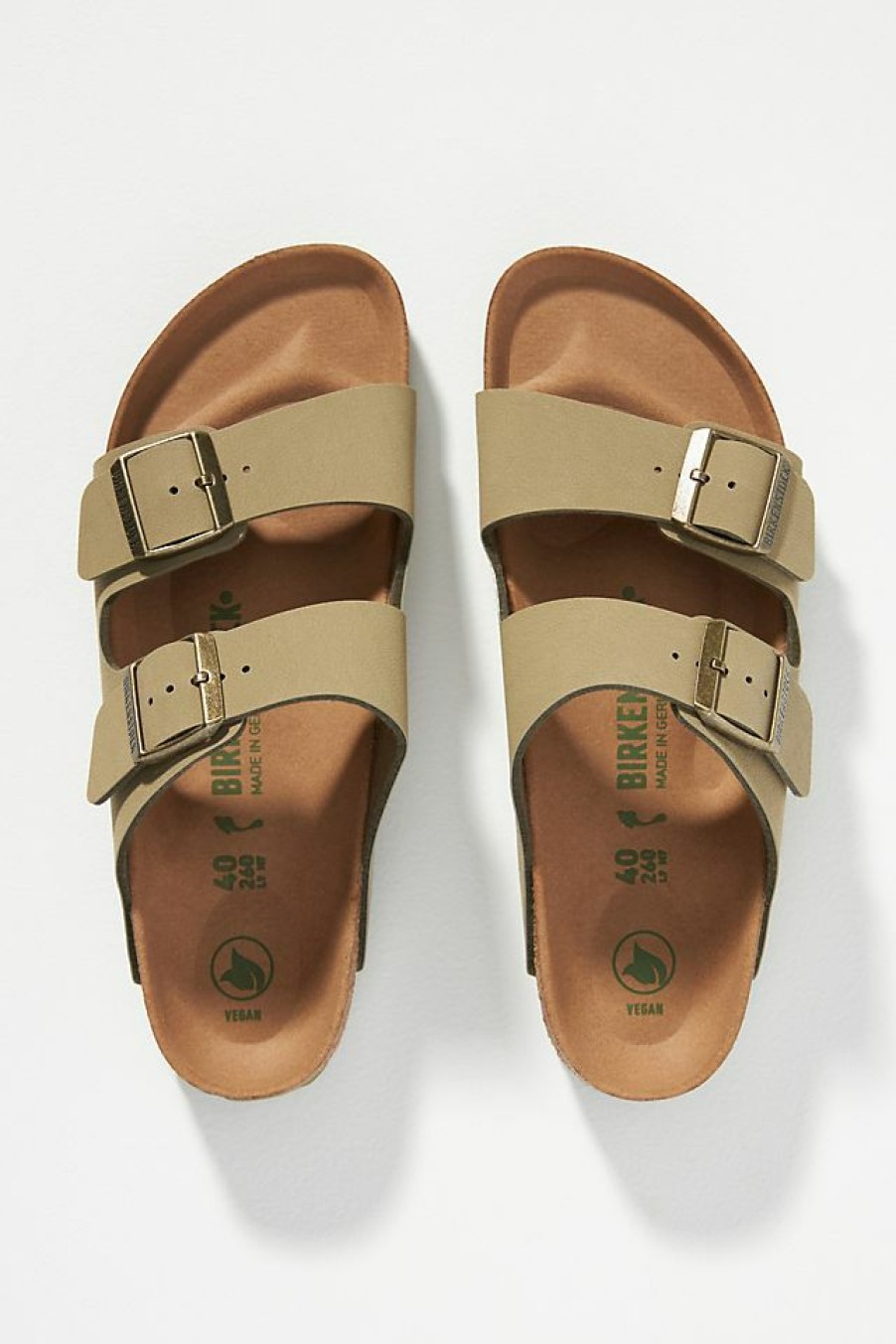 Getaway & Resort Wear * | Cheapest Birkenstock Arizona Vegan Sandals Khaki