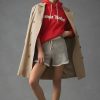 Activewear * | Cheap Beach Riot Alissa Santa Babe Hoodie Light Red