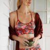 Intimates & Lingerie * | Deals By Anthropologie Jenny Printed Seamless T-Back Bralette Bright Red