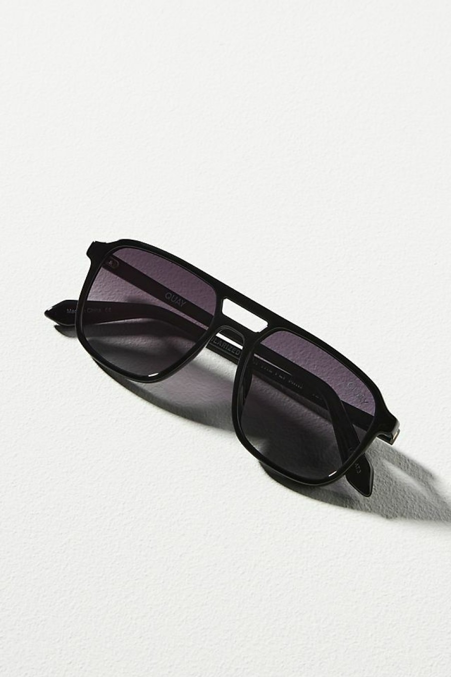 Getaway & Resort Wear * | Cheapest Quay On The Fly Mini Sunglasses Black