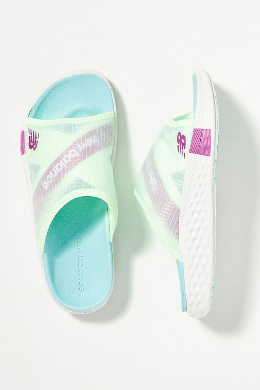 Getaway & Resort Wear * | Hot Sale New Balance Vibrant Sandals White