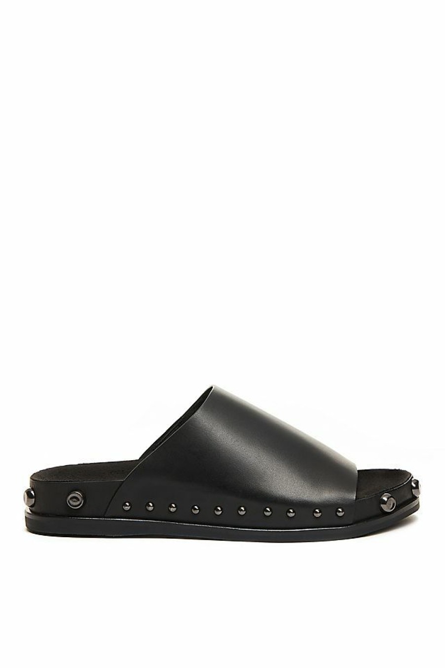 Getaway & Resort Wear * | Cheapest Kelsi Dagger Brooklyn Squish Studded Slide Sandals Black