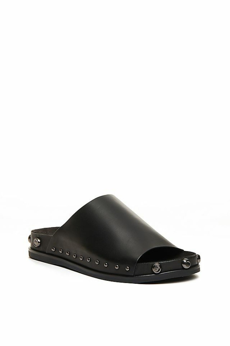 Getaway & Resort Wear * | Cheapest Kelsi Dagger Brooklyn Squish Studded Slide Sandals Black