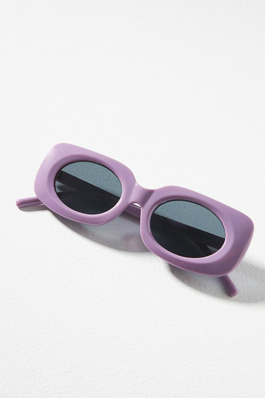 Getaway & Resort Wear * | Best Reviews Of By Anthropologie Rectangular Sunglasses Lavender