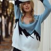 Activewear * | New Beach Riot Joey V-Neck Long-Sleeve Sweater Novelty