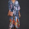 Getaway & Resort Wear * | Best Sale Bl-Nk V-Neck Kaftan Blue Motif