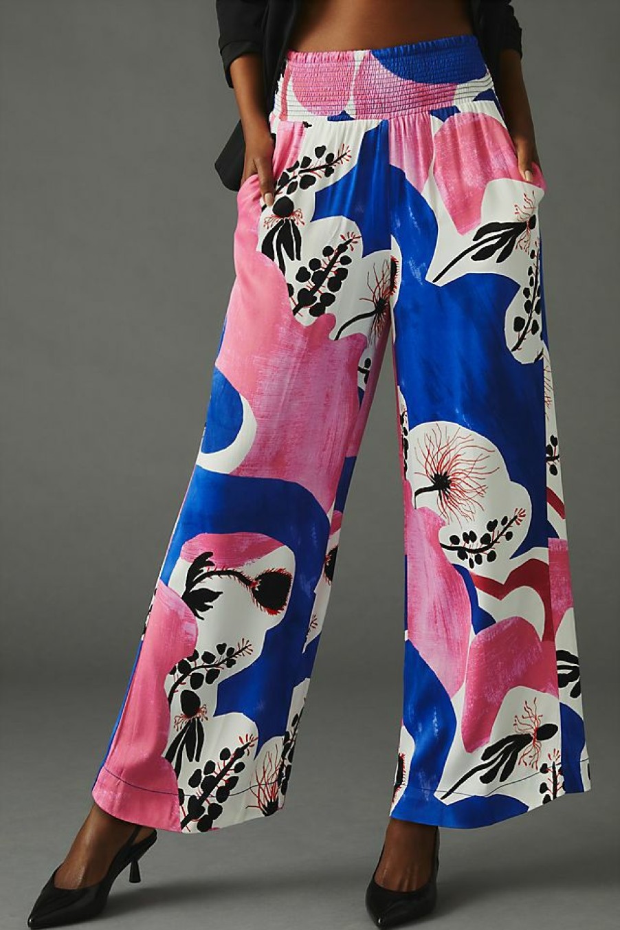 Getaway & Resort Wear * | Cheap Maeve Lisa Sander For Anthropologie Wide-Leg Pants Blue