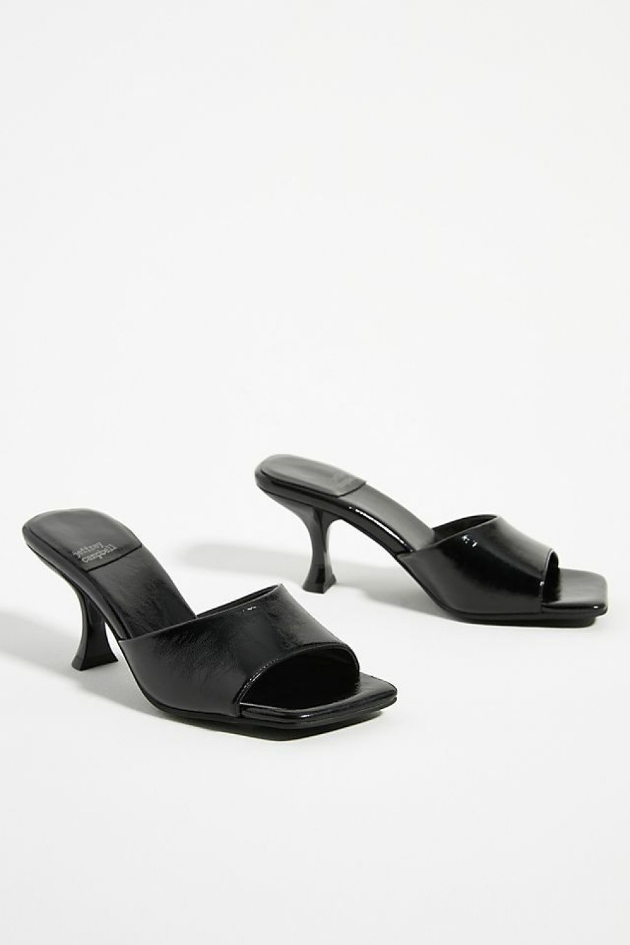 Getaway & Resort Wear * | Best Deal Jeffrey Campbell Square-Toe Mule Black