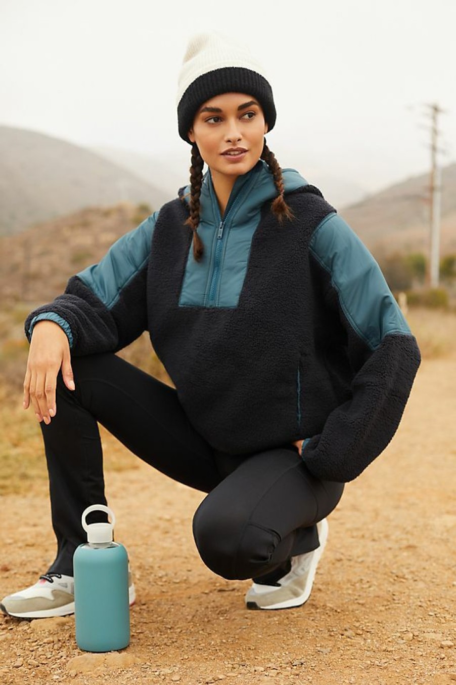 Activewear * | Promo Free People Movement Lead The Pack Fleece Pullover Black