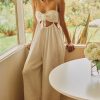 Getaway & Resort Wear * | Coupon By Anthropologie Suspender Pant Set Ivory