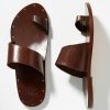 Getaway & Resort Wear * | Outlet Beek Finch Toe-Loop Sandals Chocolate