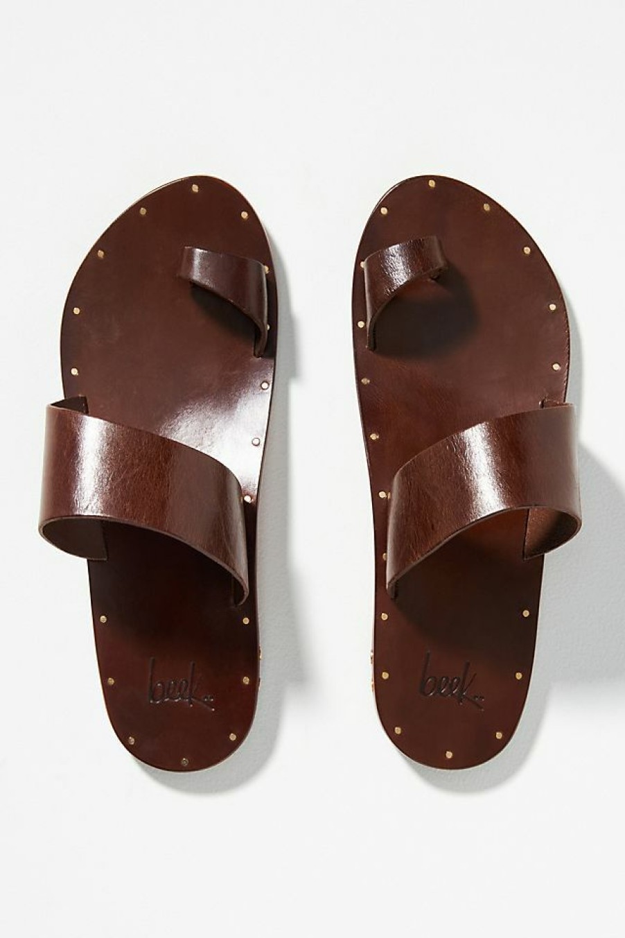 Getaway & Resort Wear * | Outlet Beek Finch Toe-Loop Sandals Chocolate