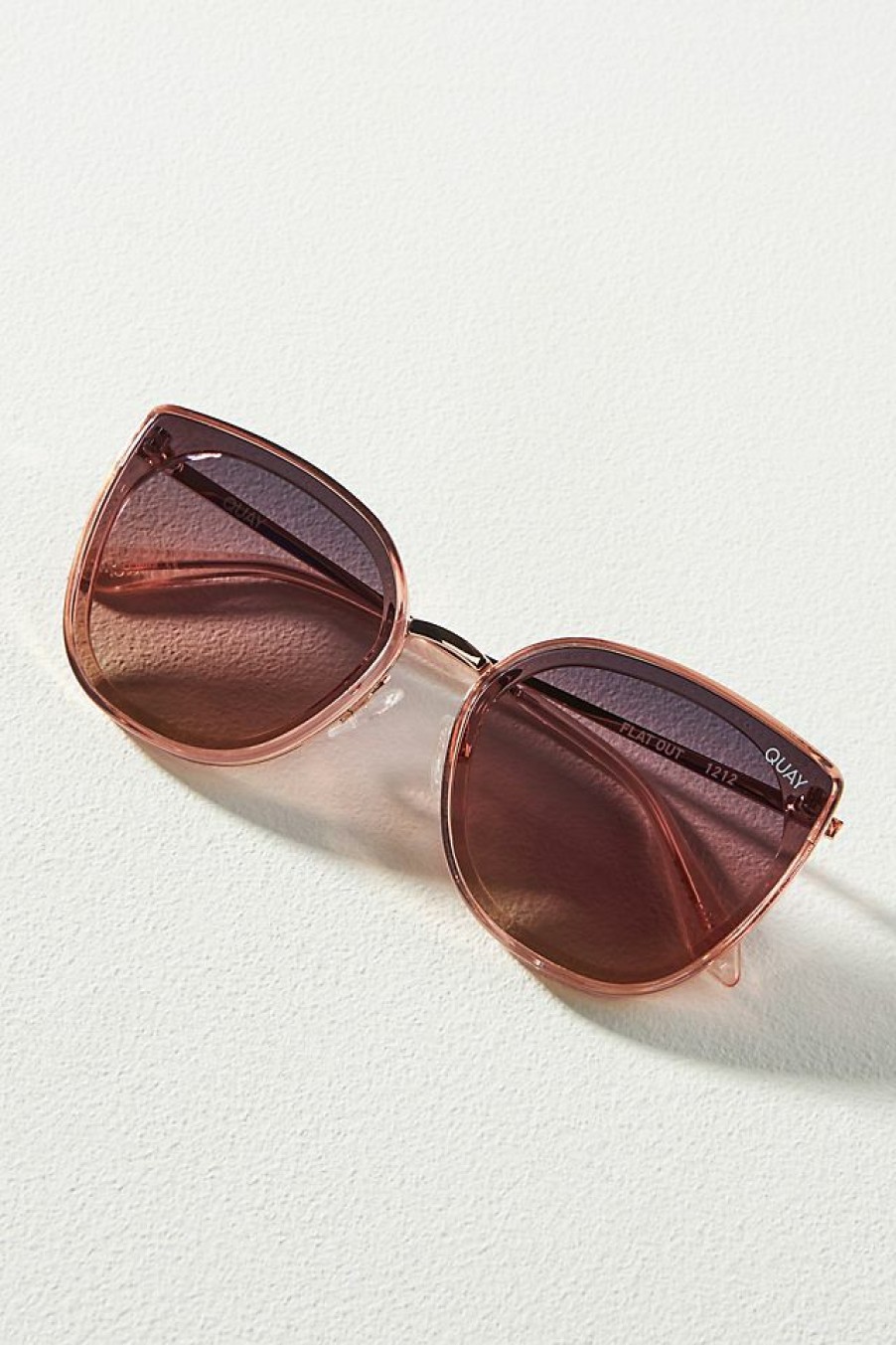 Getaway & Resort Wear * | Promo Quay Flat Out Sunglasses Rose