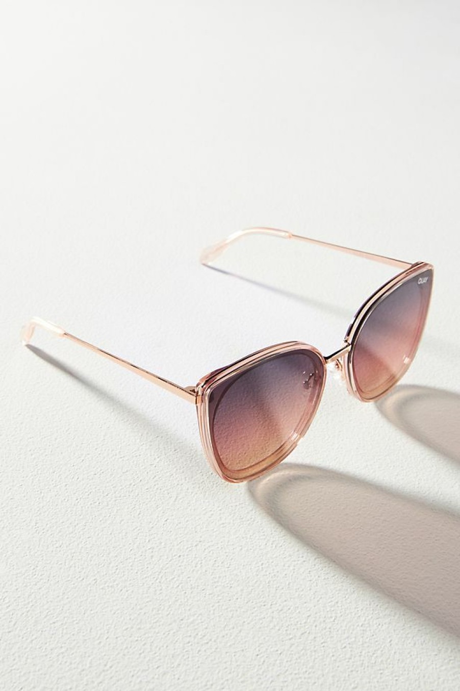 Getaway & Resort Wear * | Promo Quay Flat Out Sunglasses Rose