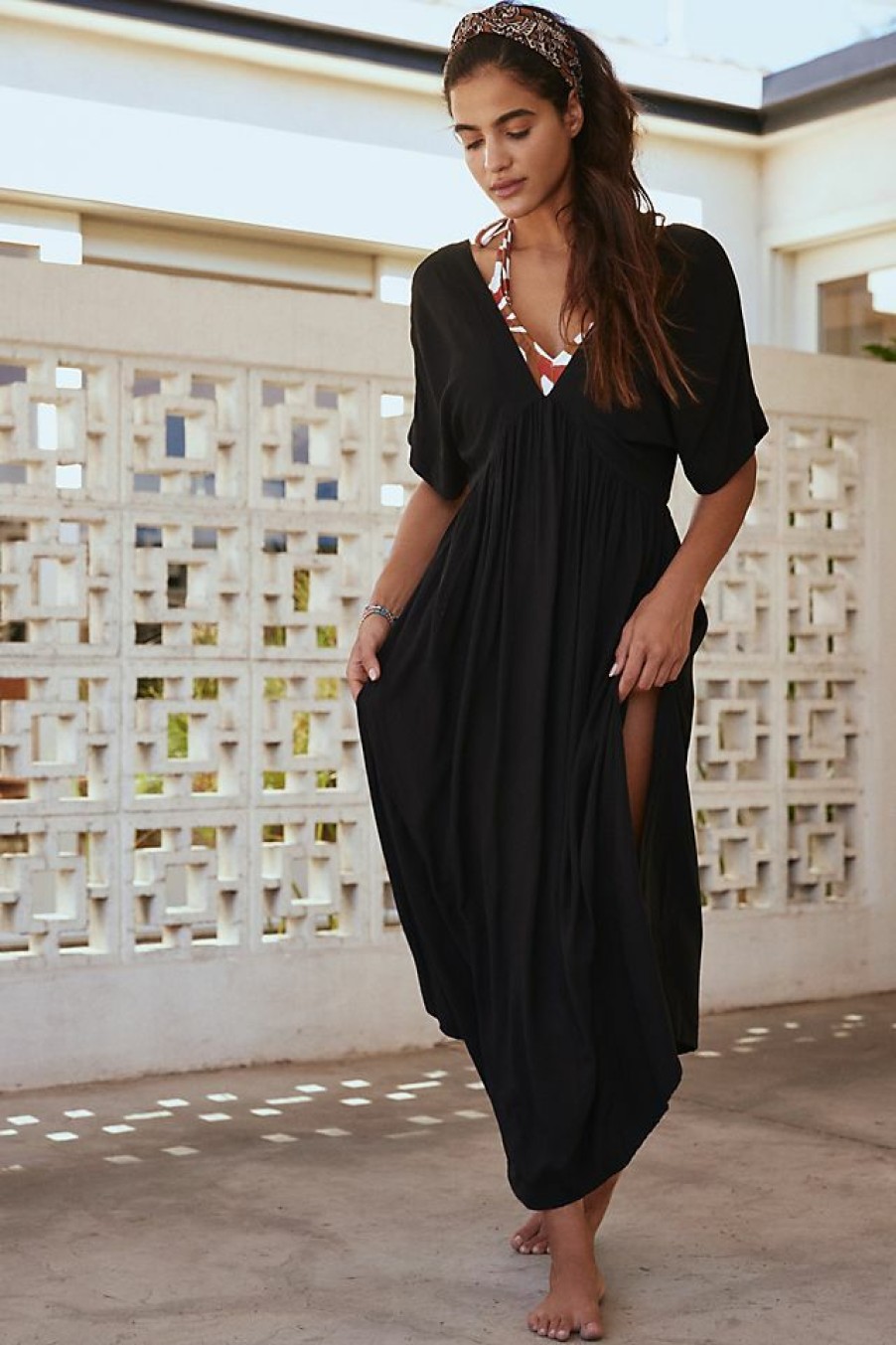 Getaway & Resort Wear * | Buy Malai Shona Maxi Dress Black