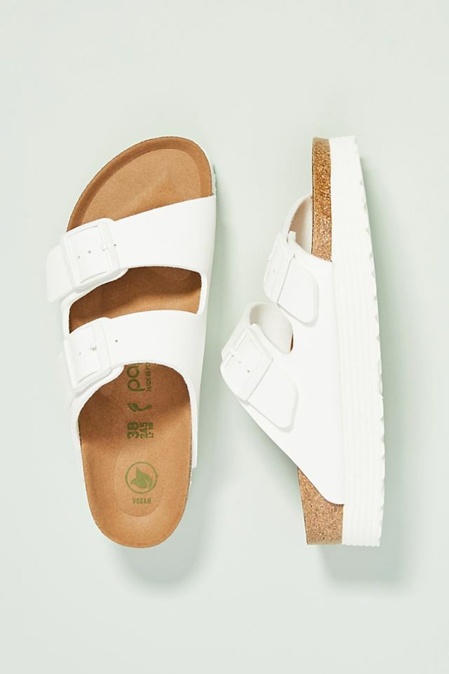 Getaway & Resort Wear * | Top 10 Papillio By Birkenstock Arizona Platform Vegan Sandals White