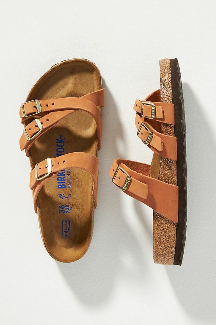 Getaway & Resort Wear * | Best Deal Birkenstock Franca Sandals Orange