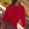 Activewear * | Budget Electric & Rose Ronan Pullover Sweatshirt Red