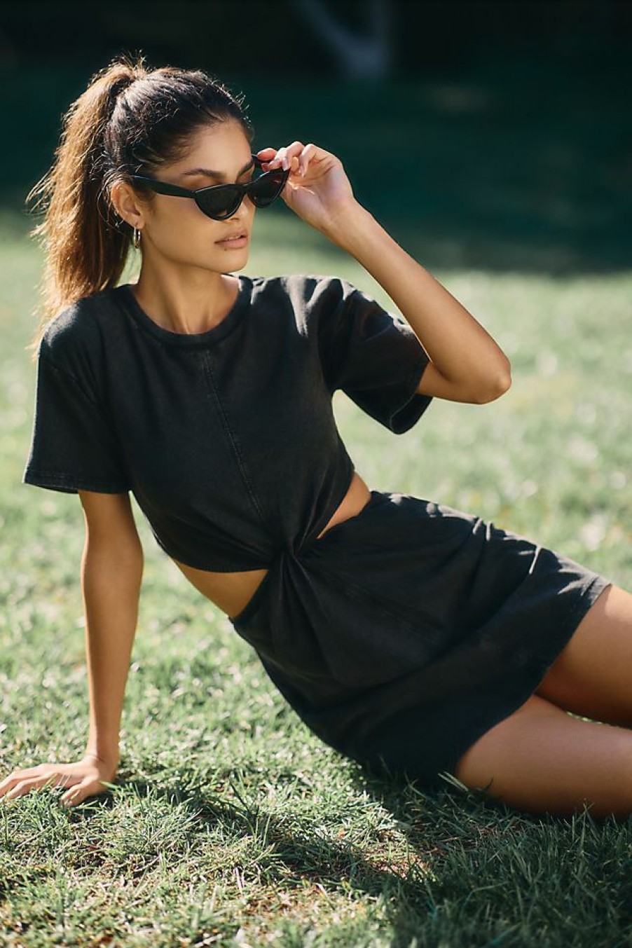 Getaway & Resort Wear * | Brand New Lspace Lost Winds Dress Black