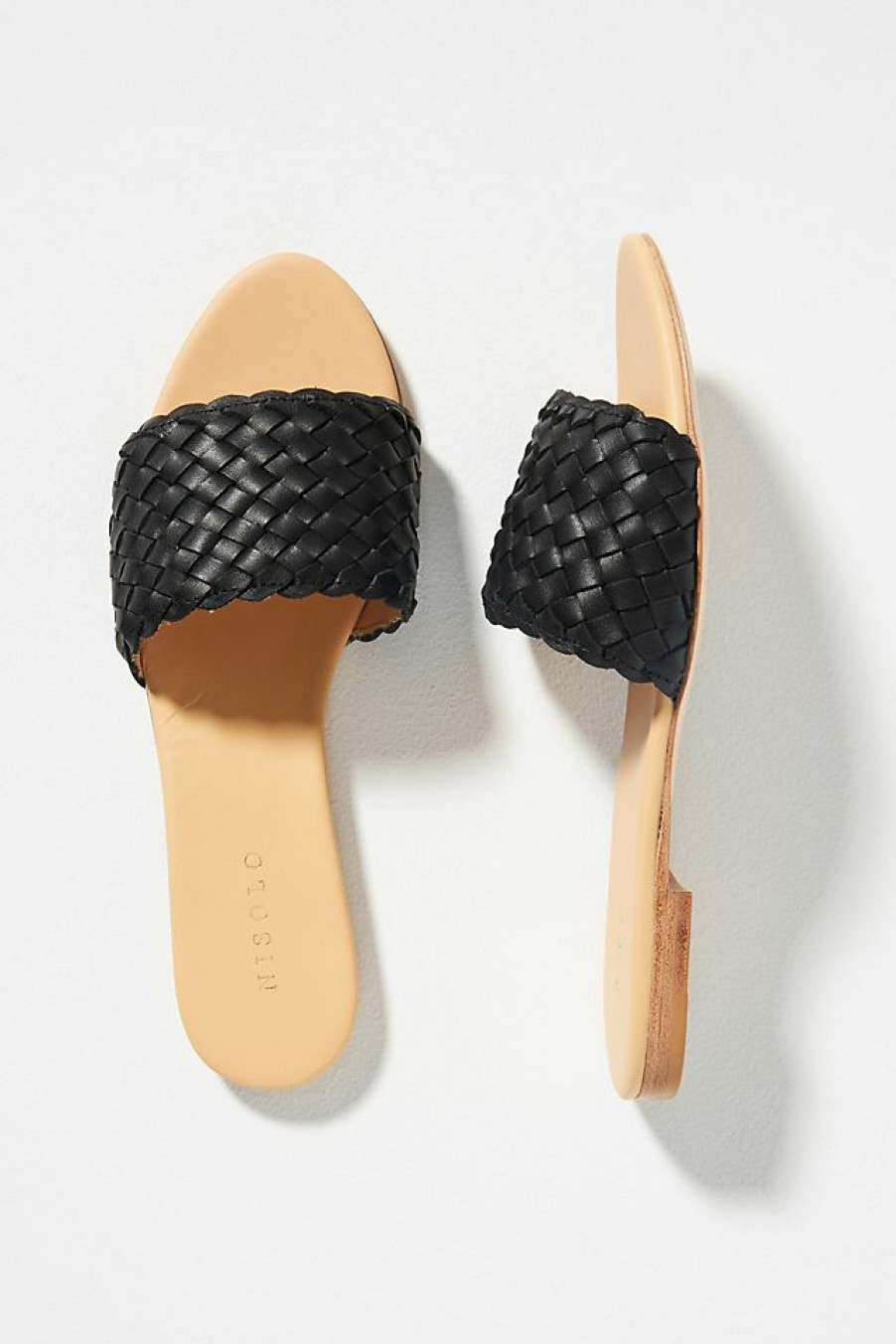 Getaway & Resort Wear * | Top 10 Nisolo Isla Woven Slide Sandals Black