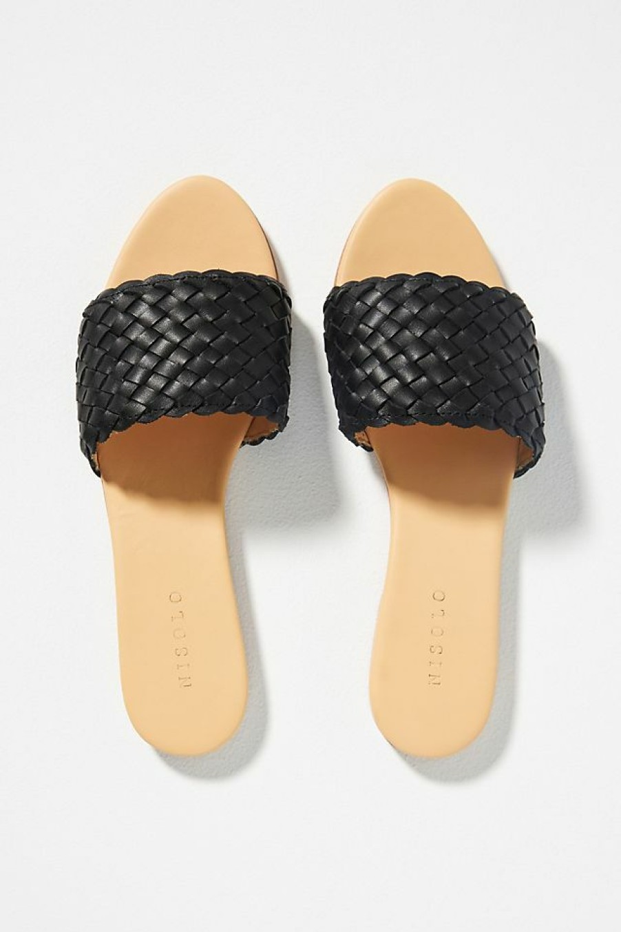 Getaway & Resort Wear * | Top 10 Nisolo Isla Woven Slide Sandals Black