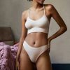 Intimates & Lingerie * | New By Anthropologie Lace Thong Light Sand